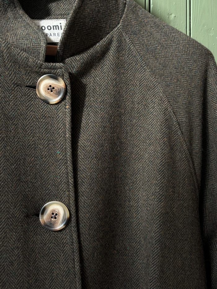 Hansom Overcoat | Brown Herringbone Wool - Image 5