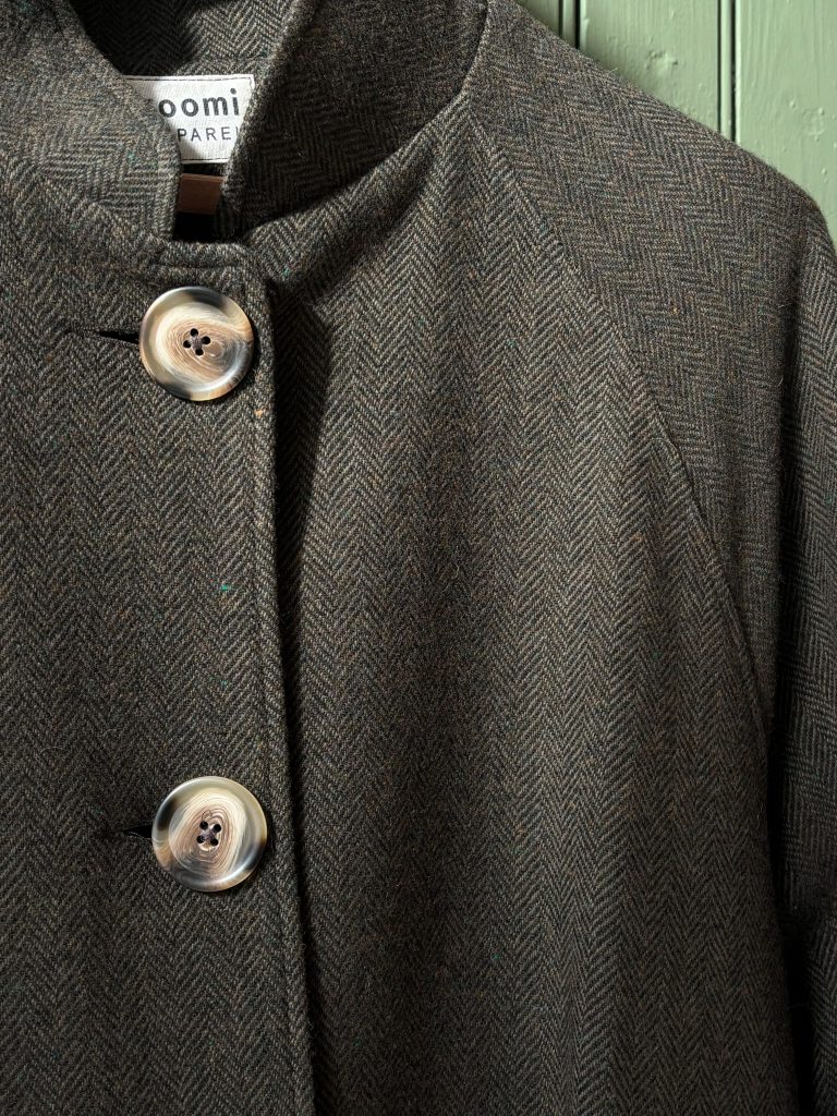 Hansom Overcoat | Brown Herringbone Wool
