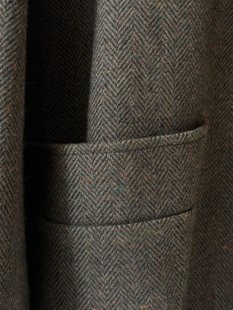 Hansom Overcoat | Brown Herringbone Wool