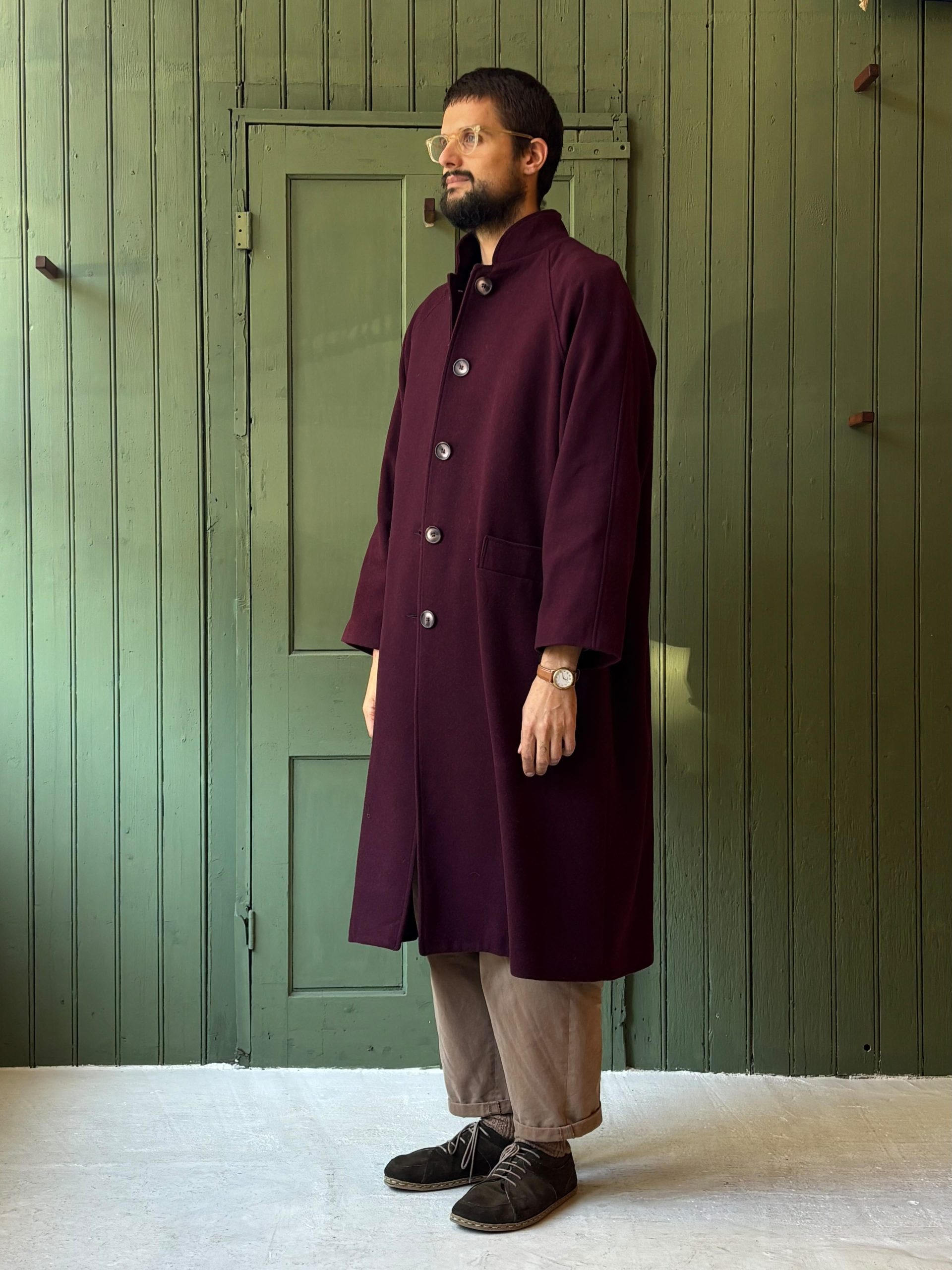 Hansom Overcoat | Wine Wool - Image 4
