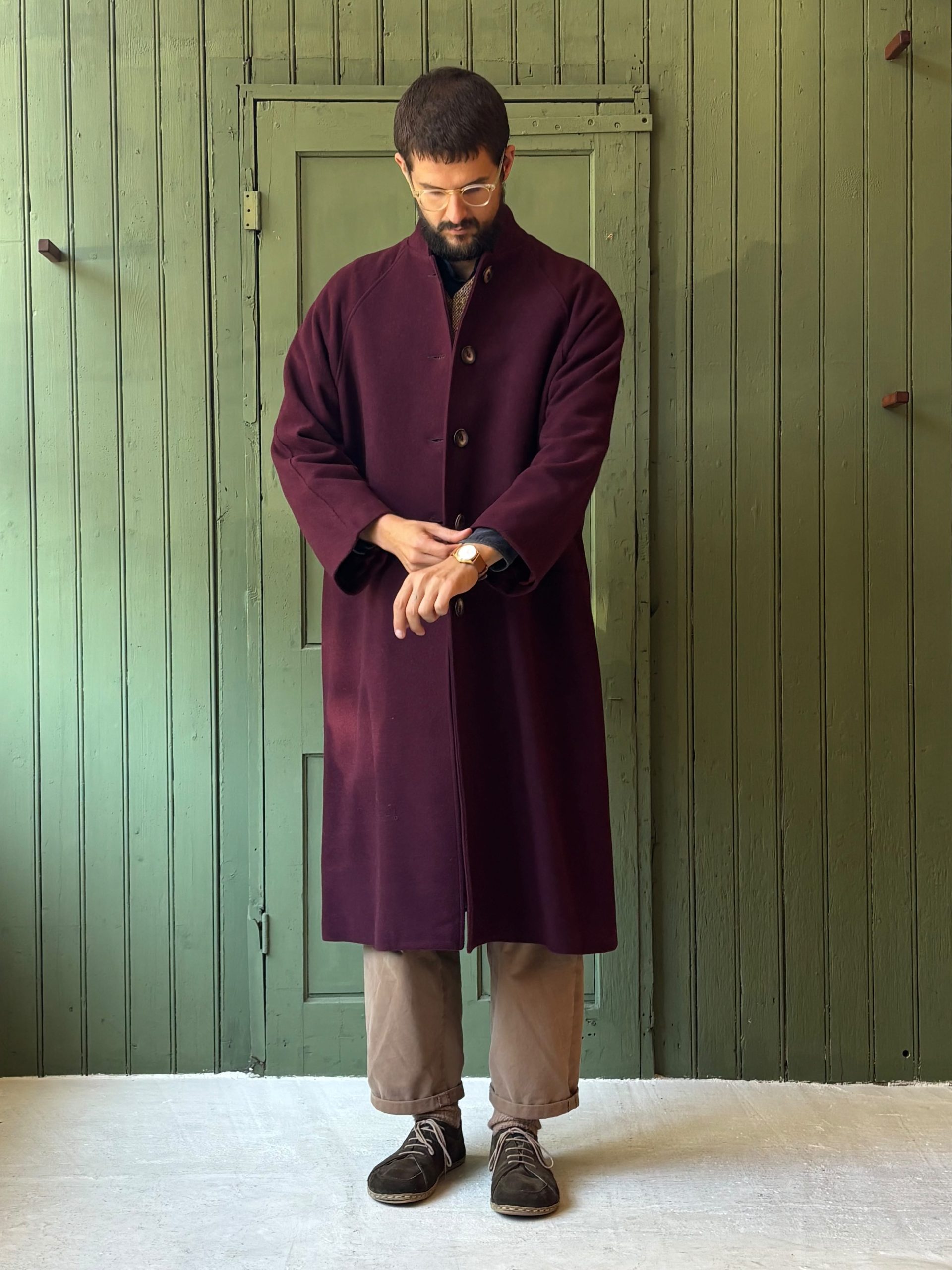 Hansom Overcoat | Wine Wool - Image 3