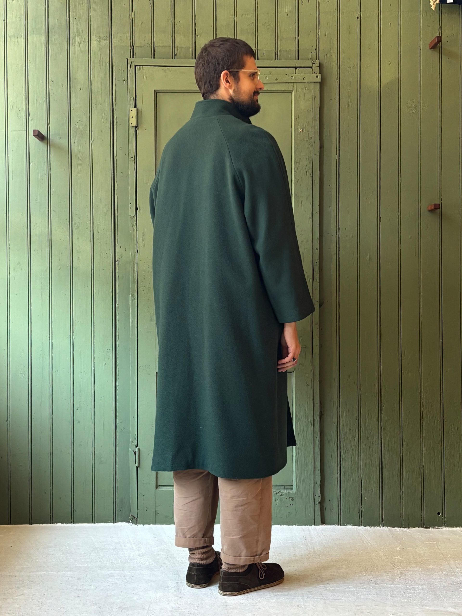 Hansom Overcoat | Forest Green Wool - Image 5