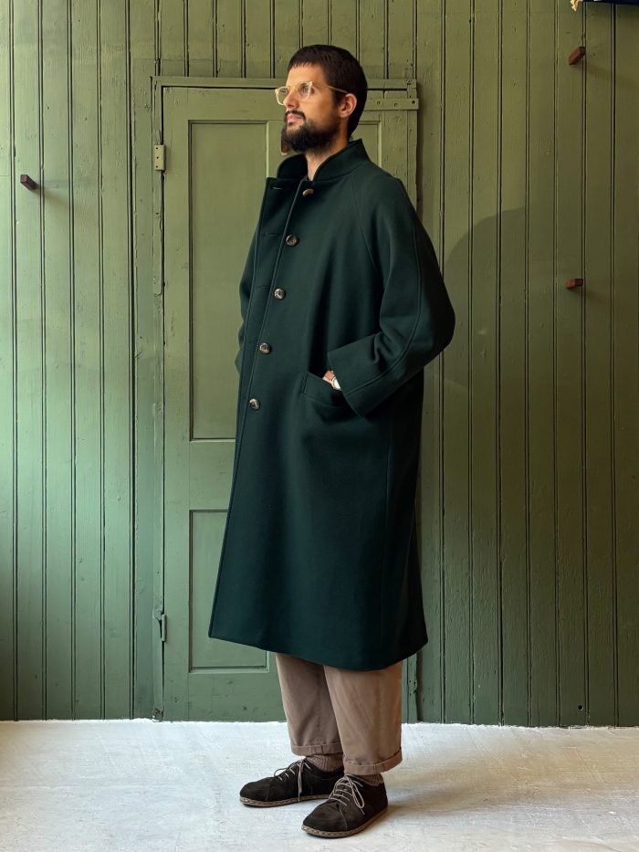 Hansom Overcoat | Forest Green Wool - Image 3