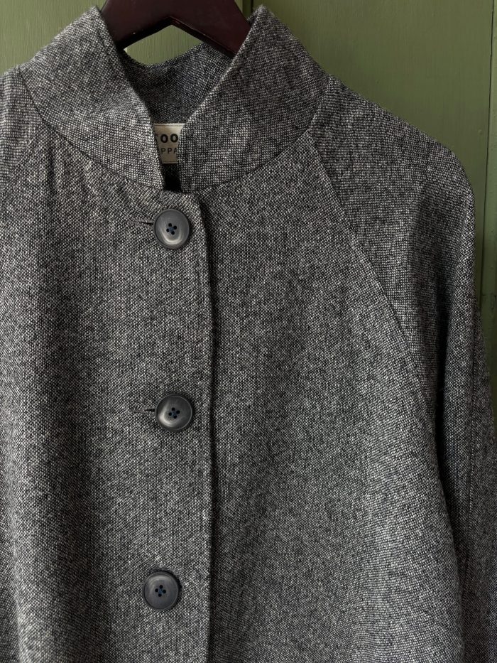 Hansom Overcoat | Black and Grey Wool - Image 2