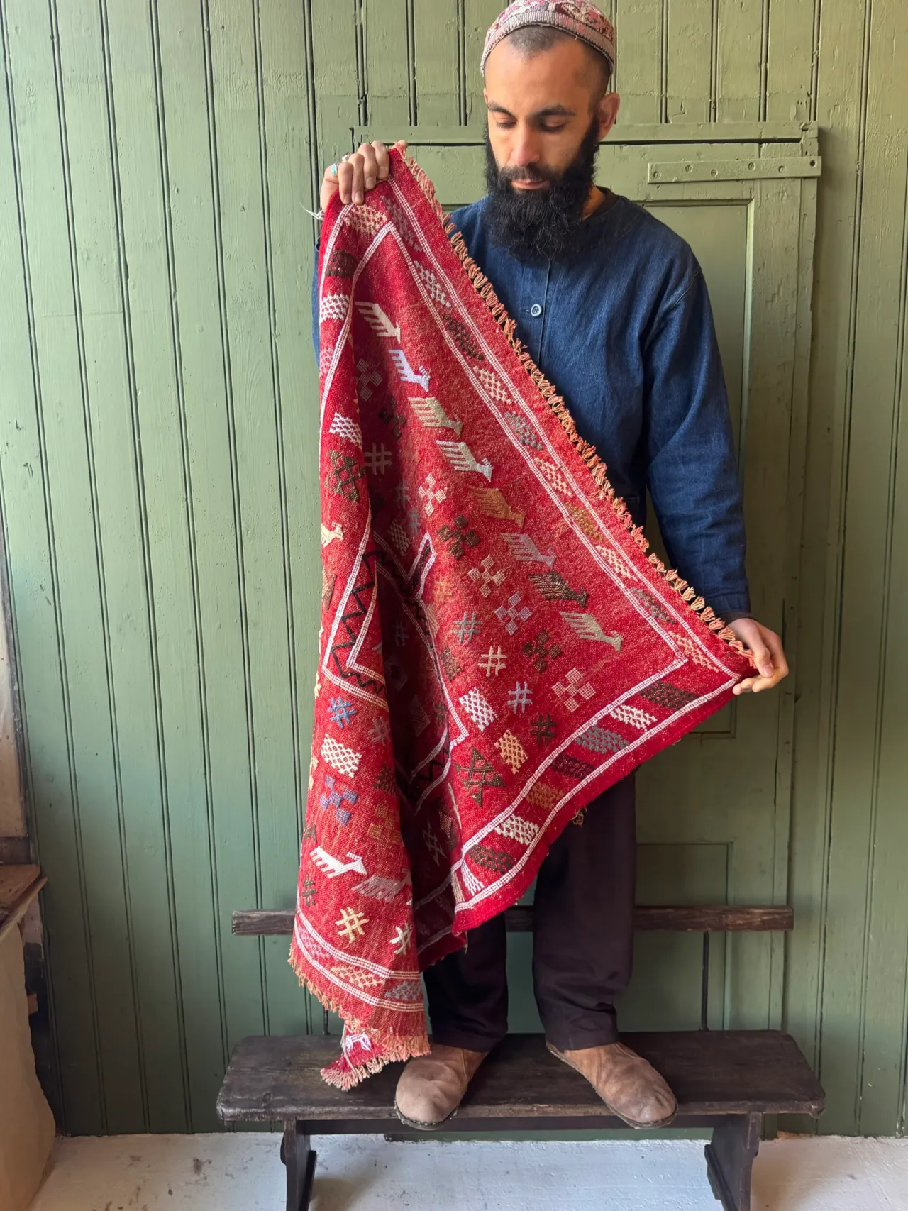 Small Moroccan Kilim Rug - Image 2